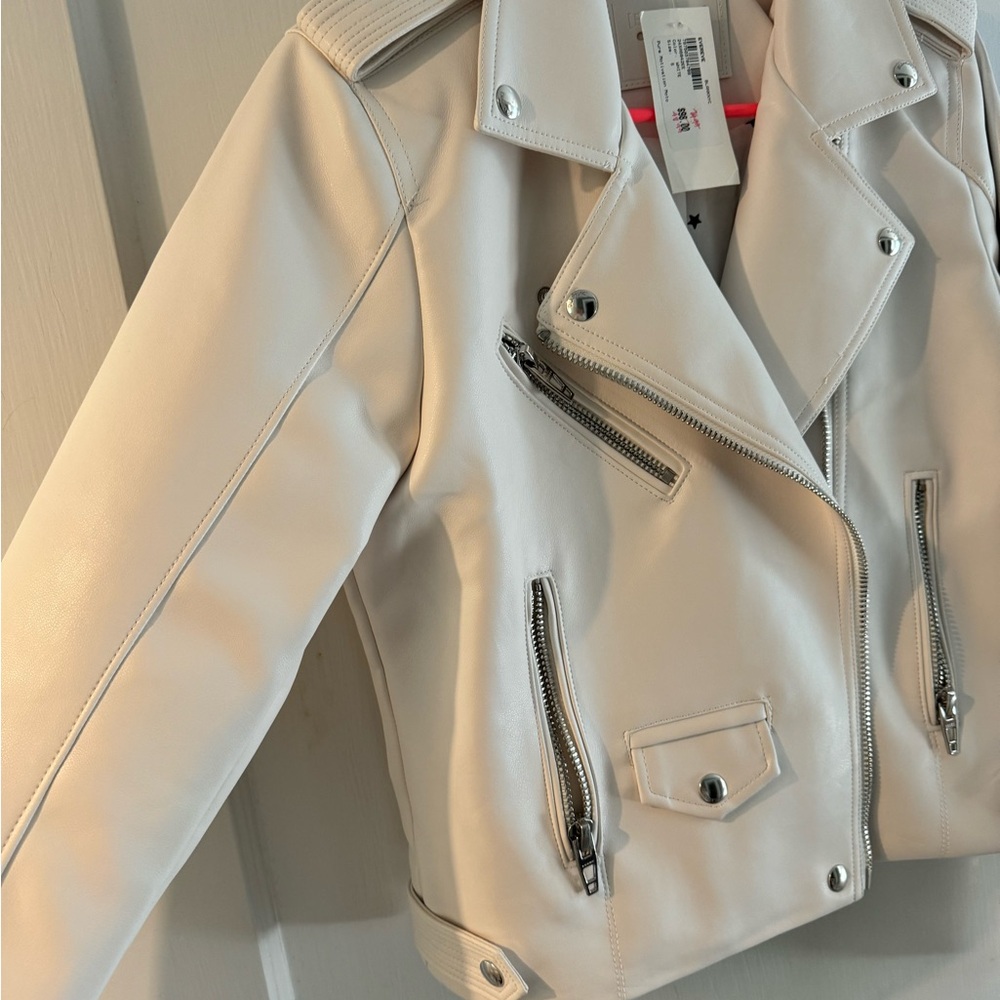 White Moto Blank NYC jacket. Never worn. Size S - Picture 4 of 8